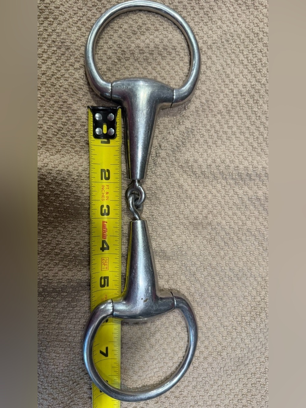 5” Robart pinchless thick hollow mouth eggbutt bit